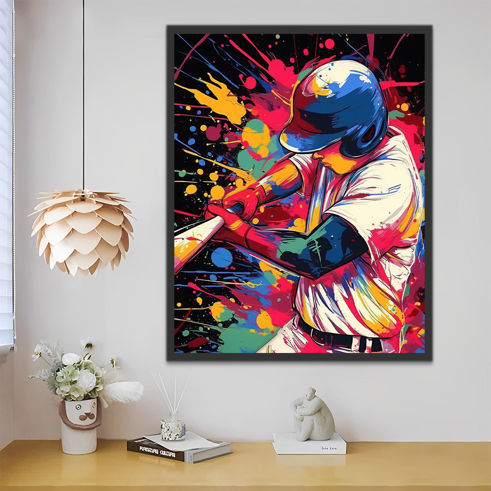 Jugador de Béisbol Pintar por Números