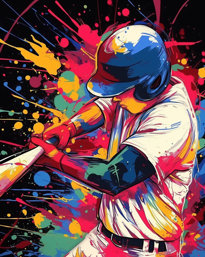 Jugador de Béisbol Pintar por Números