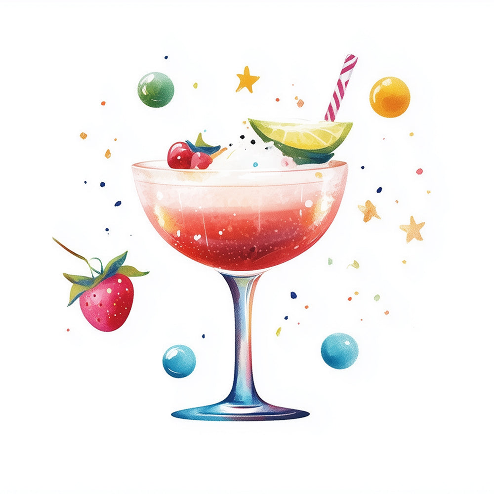 Jugo de Fruta de Verano Mini Pintar por Números