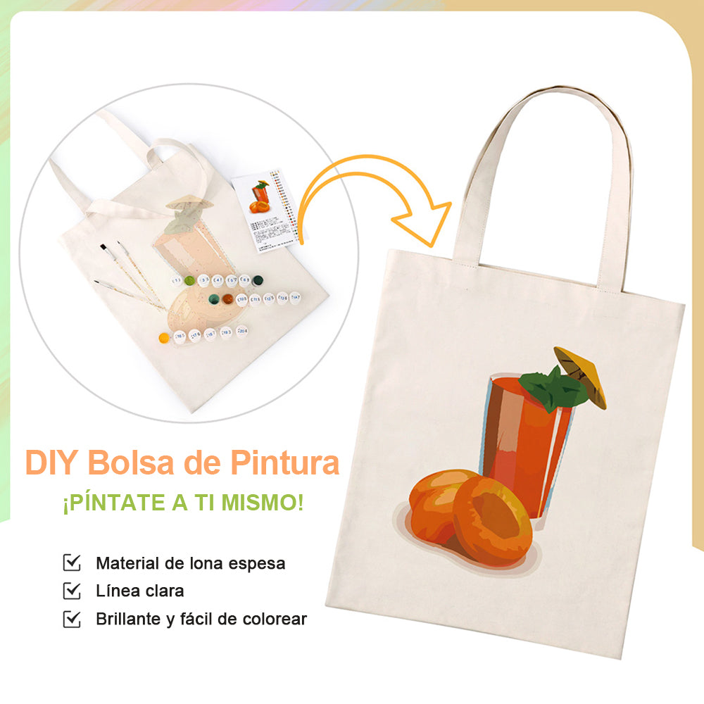 Jugo de Fruta Fresca Bolsa de Lienzo Pintar por Números