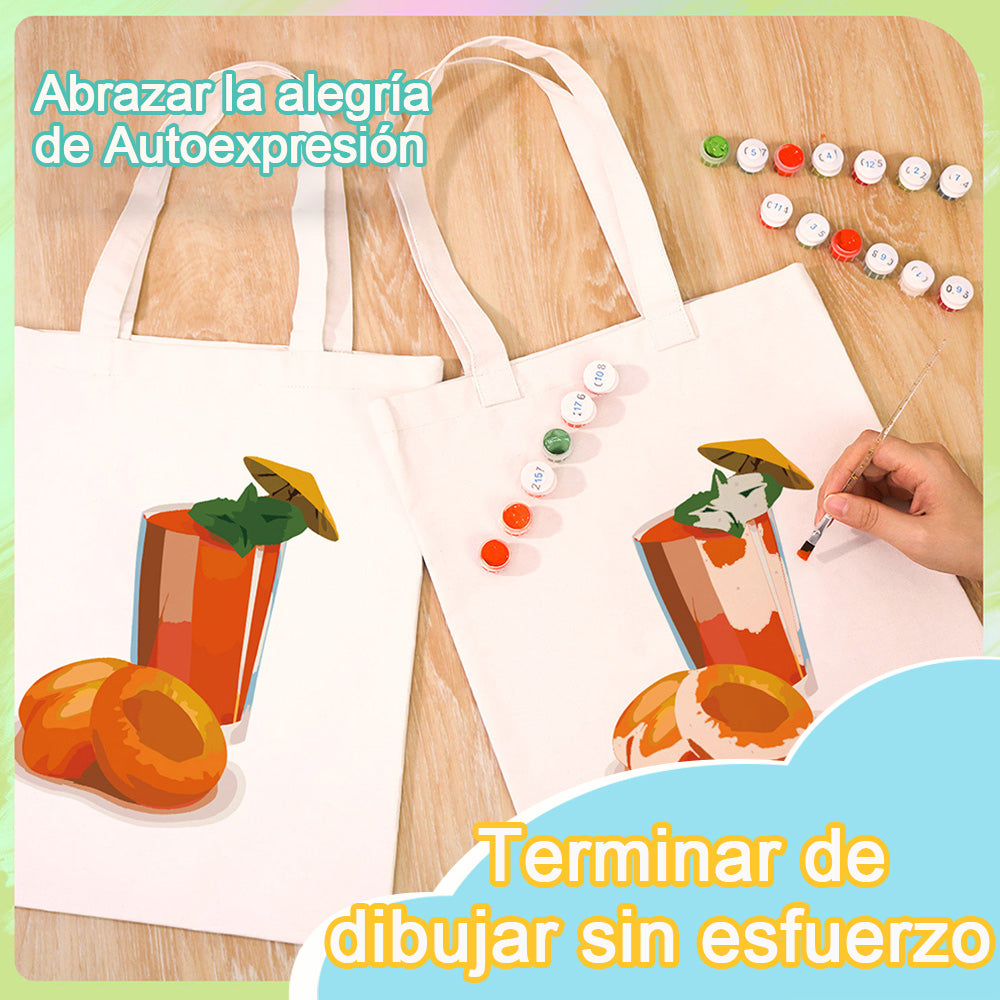 Jugo de Fruta Fresca Bolsa de Lienzo Pintar por Números
