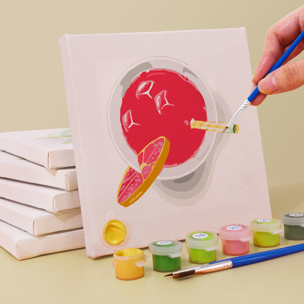 Jugo de Fruta Helado 6 Partes Mini Pintar por Números