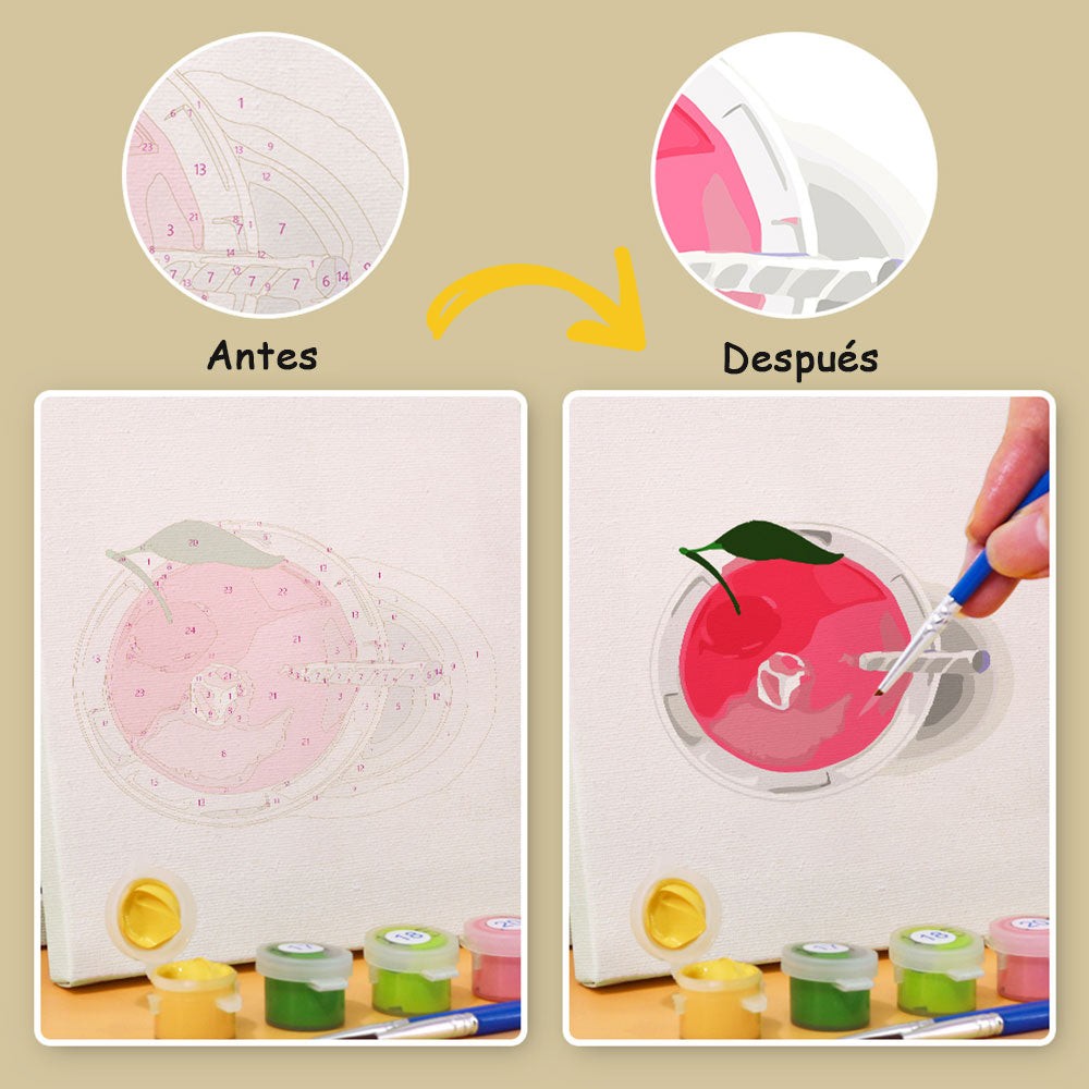Jugo de Fruta Helado 6 Partes Mini Pintar por Números