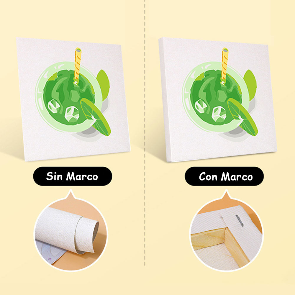 Jugo de Fruta Helado 6 Partes Mini Pintar por Números