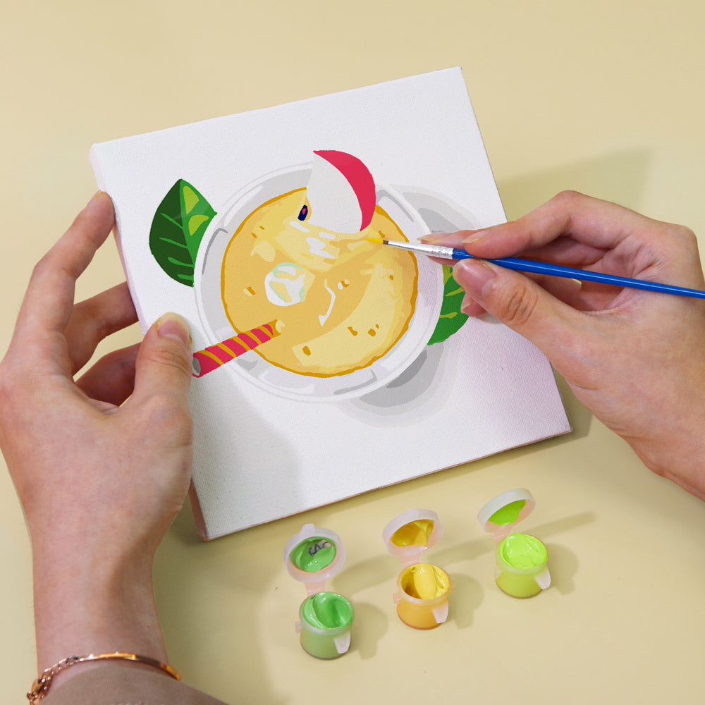 Jugo de Fruta Helado 6 Partes Mini Pintar por Números