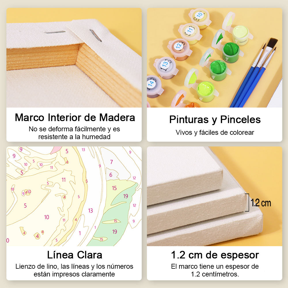 Jugo de Fruta Helado 6 Partes Mini Pintar por Números