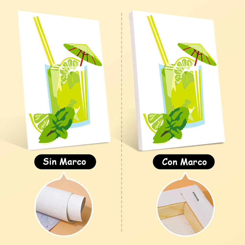 Jugo de Frutas Frescas 6 Partes Mini Pintar por Números