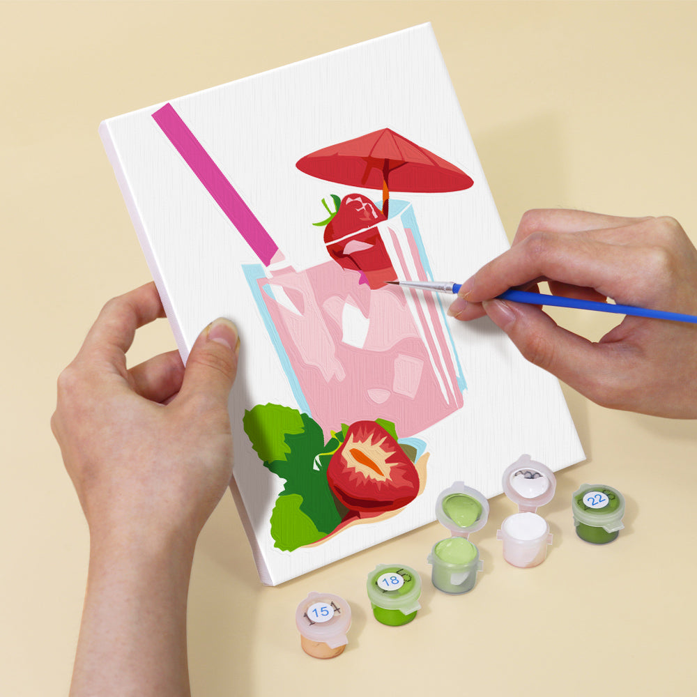 Jugo de Frutas Frescas 6 Partes Mini Pintar por Números