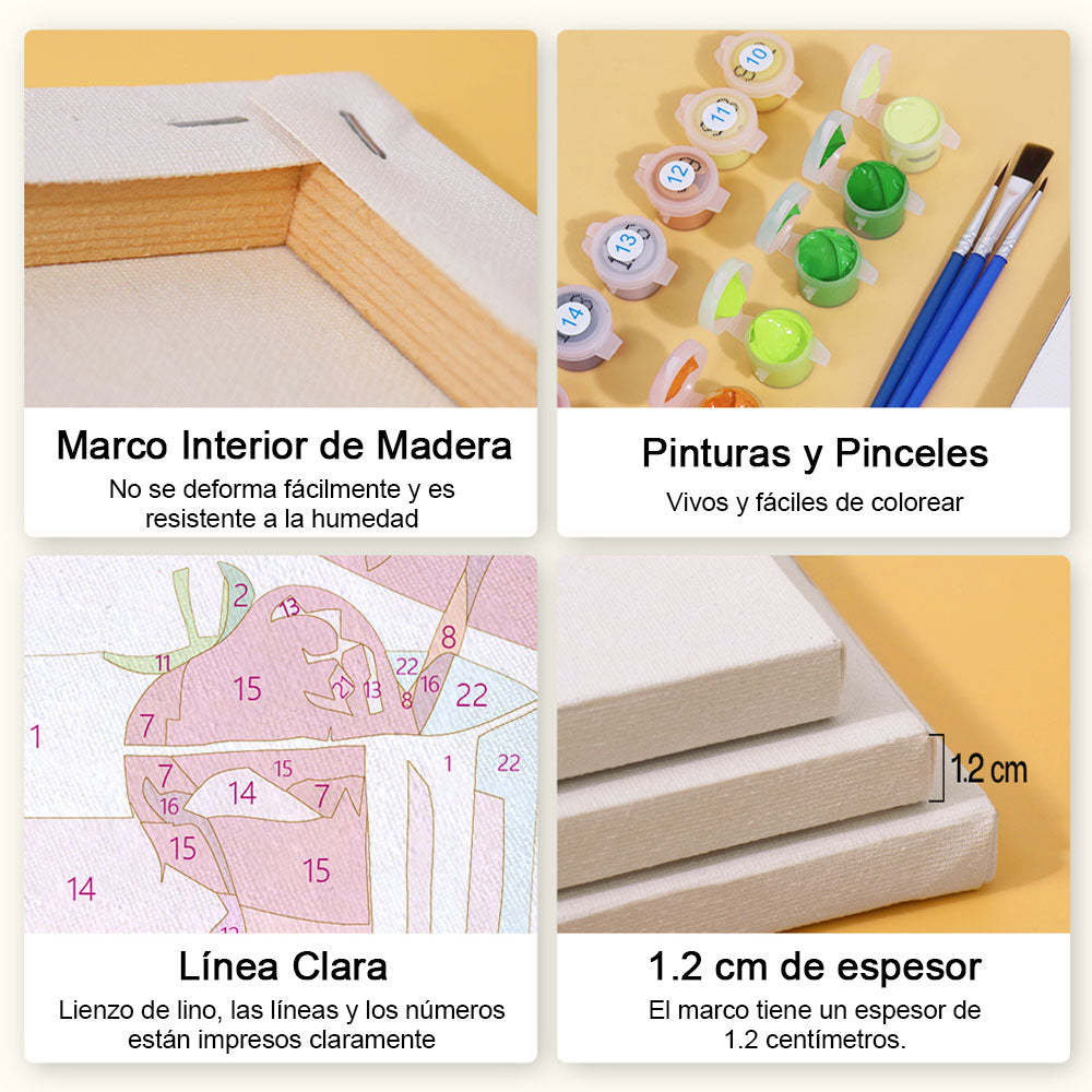 Jugo de Frutas Frescas 6 Partes Mini Pintar por Números