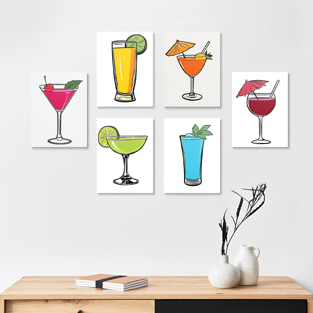 Jugo Delicioso 6 Partes Mini Pintar por Números