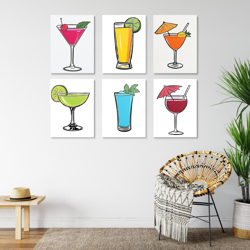 Jugo Delicioso 6 Partes Mini Pintar por Números