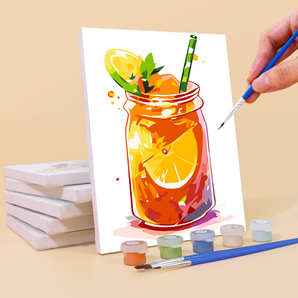 Jugo Enlatado Refrigerado 6 Partes Mini Pintar por Números