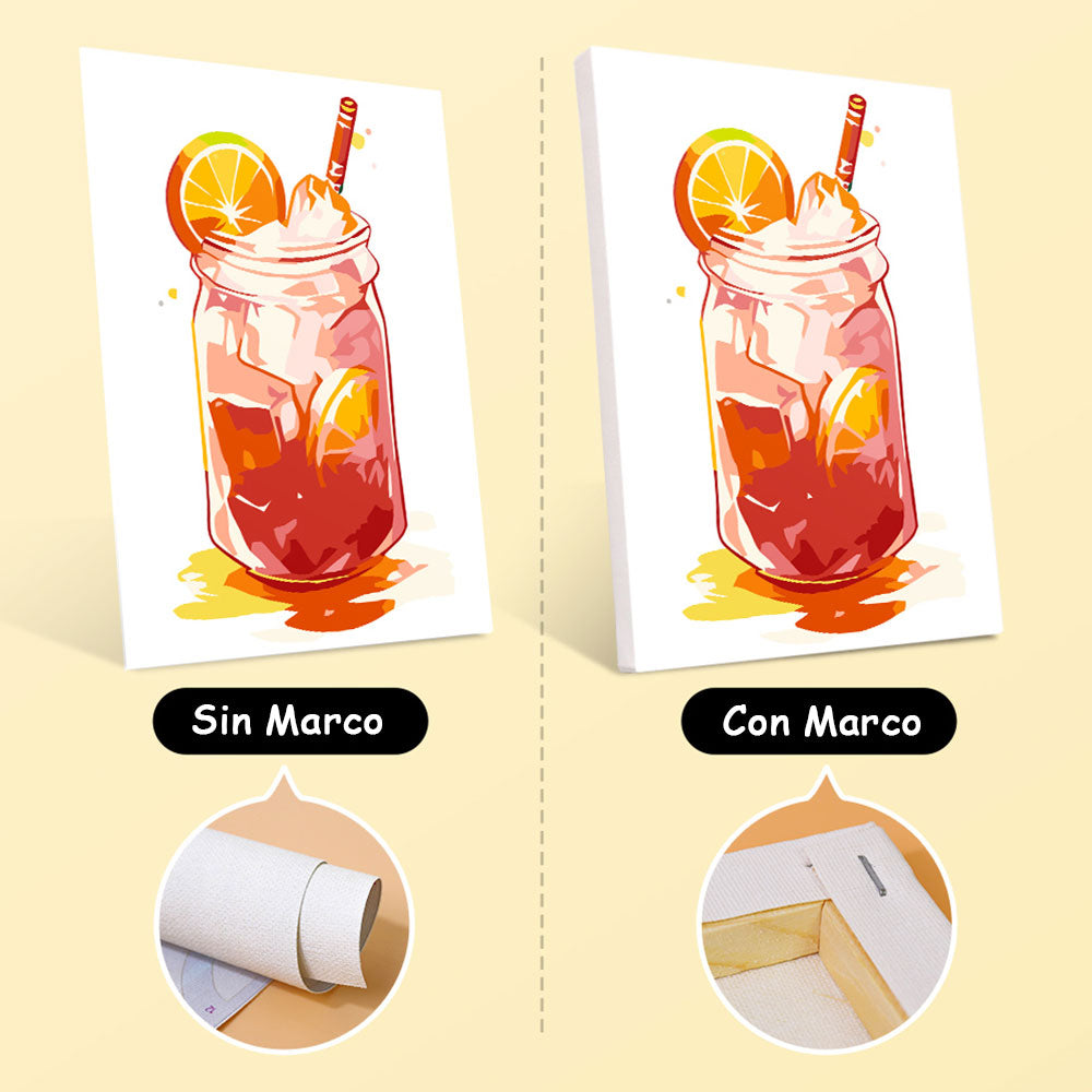 Jugo Enlatado Refrigerado 6 Partes Mini Pintar por Números