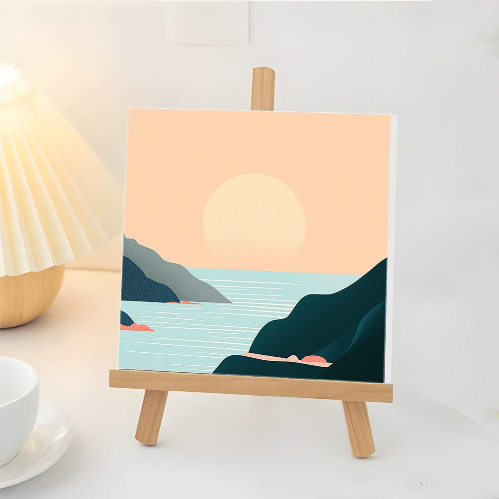 La Luna sobre el Mar Mini Pintar por Números
