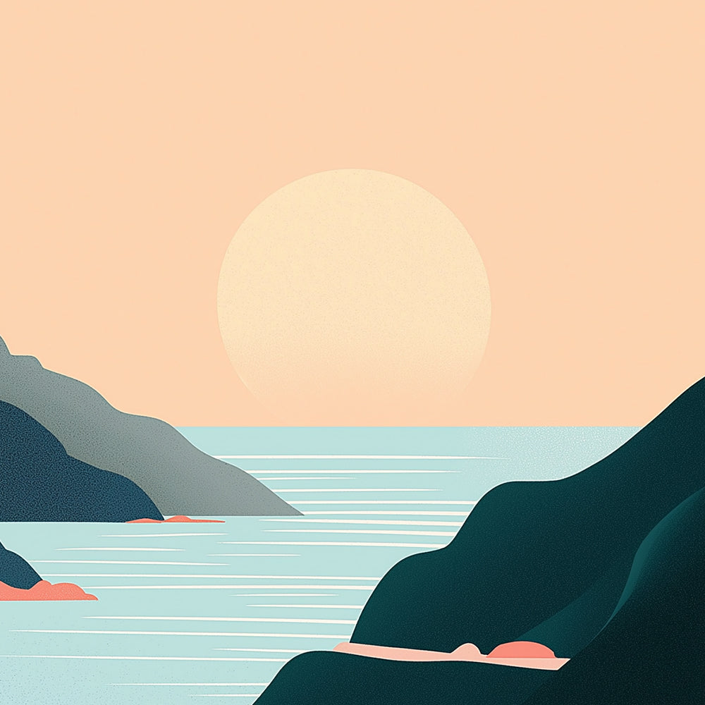 La Luna sobre el Mar Mini Pintar por Números