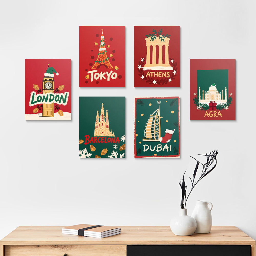 La Navidad en los Países Desarrollados 6 Partes Mini Pintar por Números