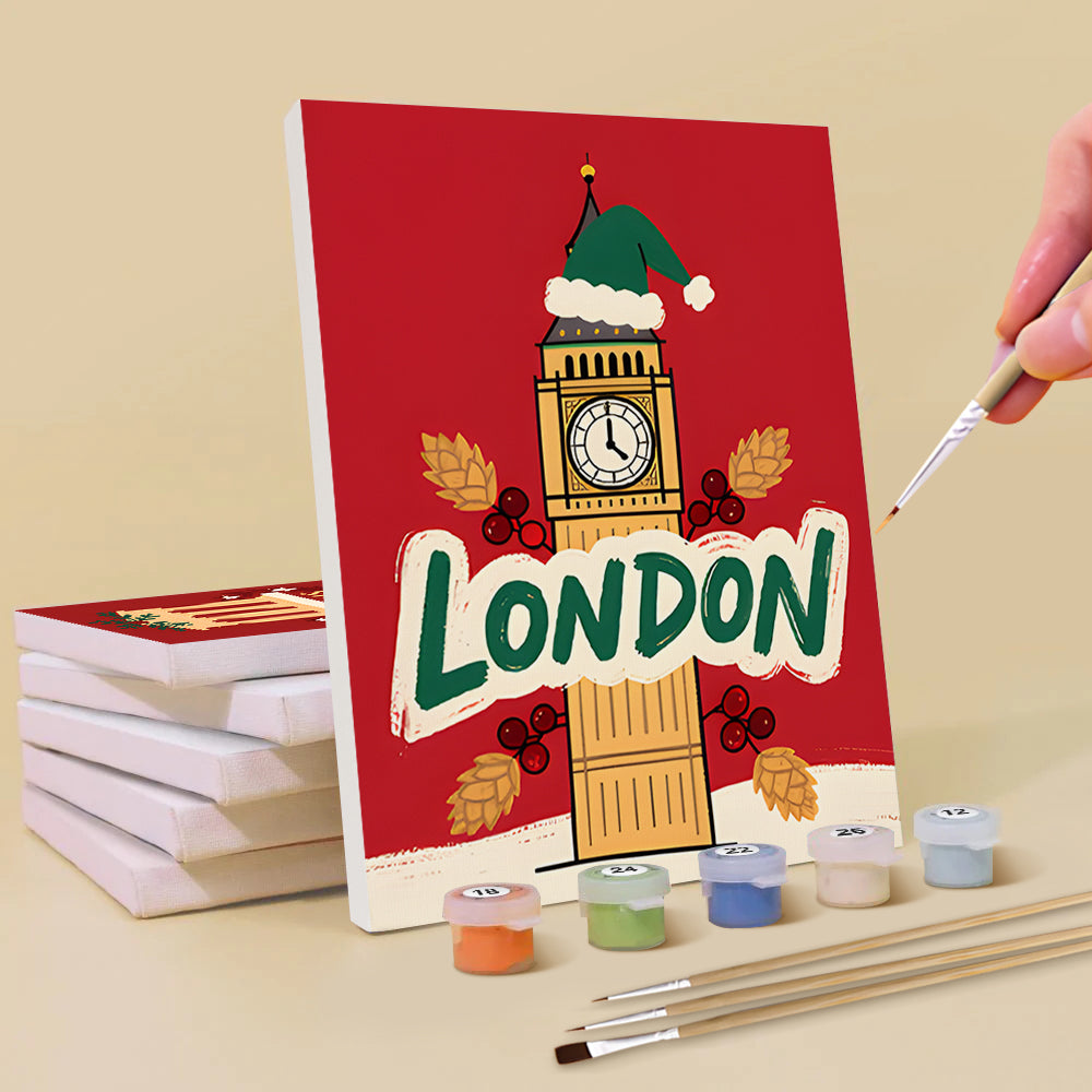 La Navidad en los Países Desarrollados 6 Partes Mini Pintar por Números