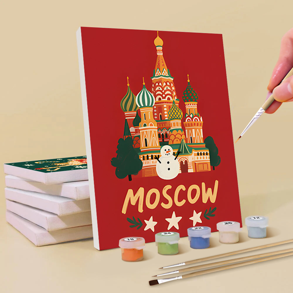 La Navidad en los Países Occidentales 6 Partes Mini Pintar por Números