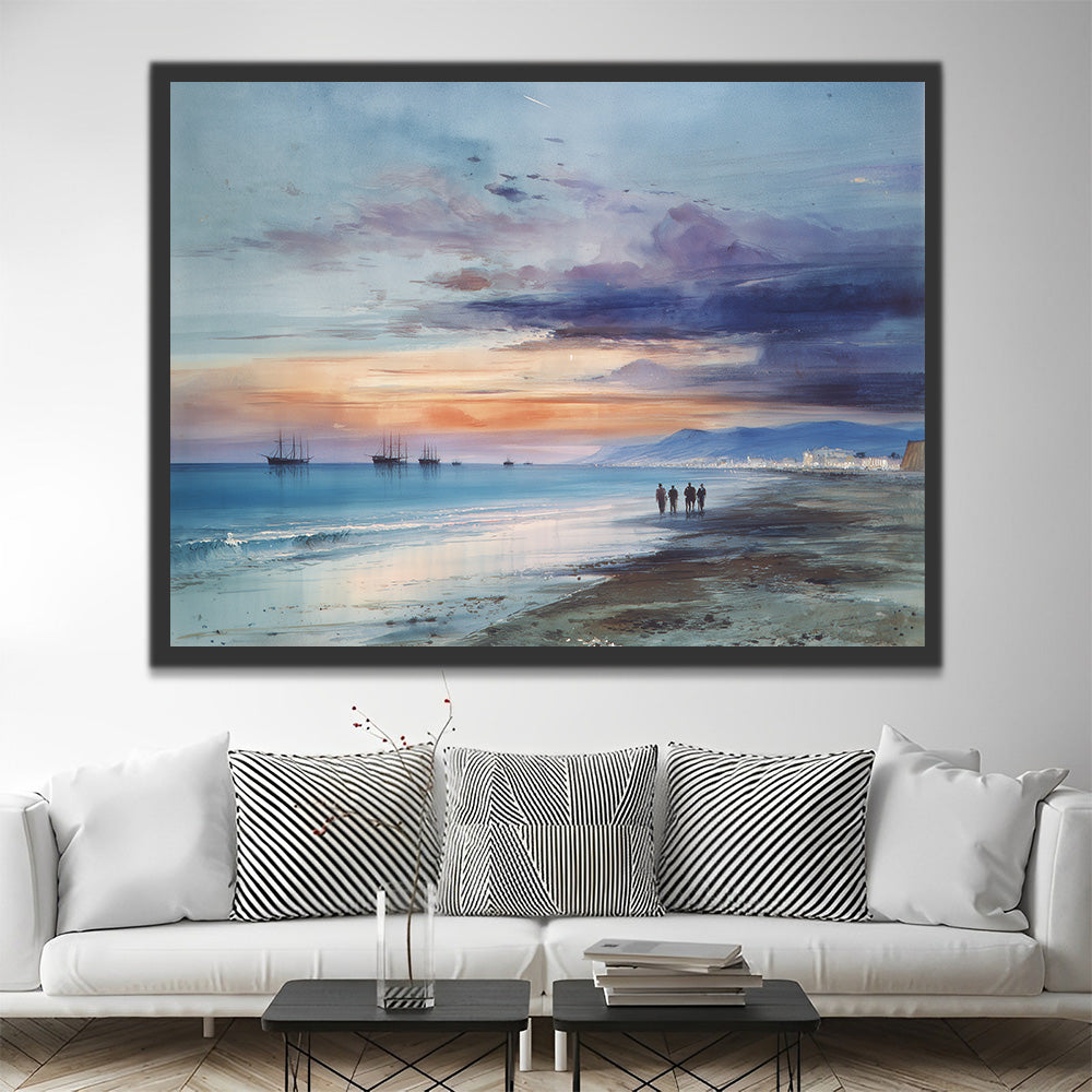 La Playa Gris Pintar por Números