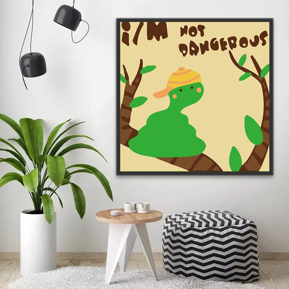 La Serpiente Linda Amistosa Pintar por Números Niños