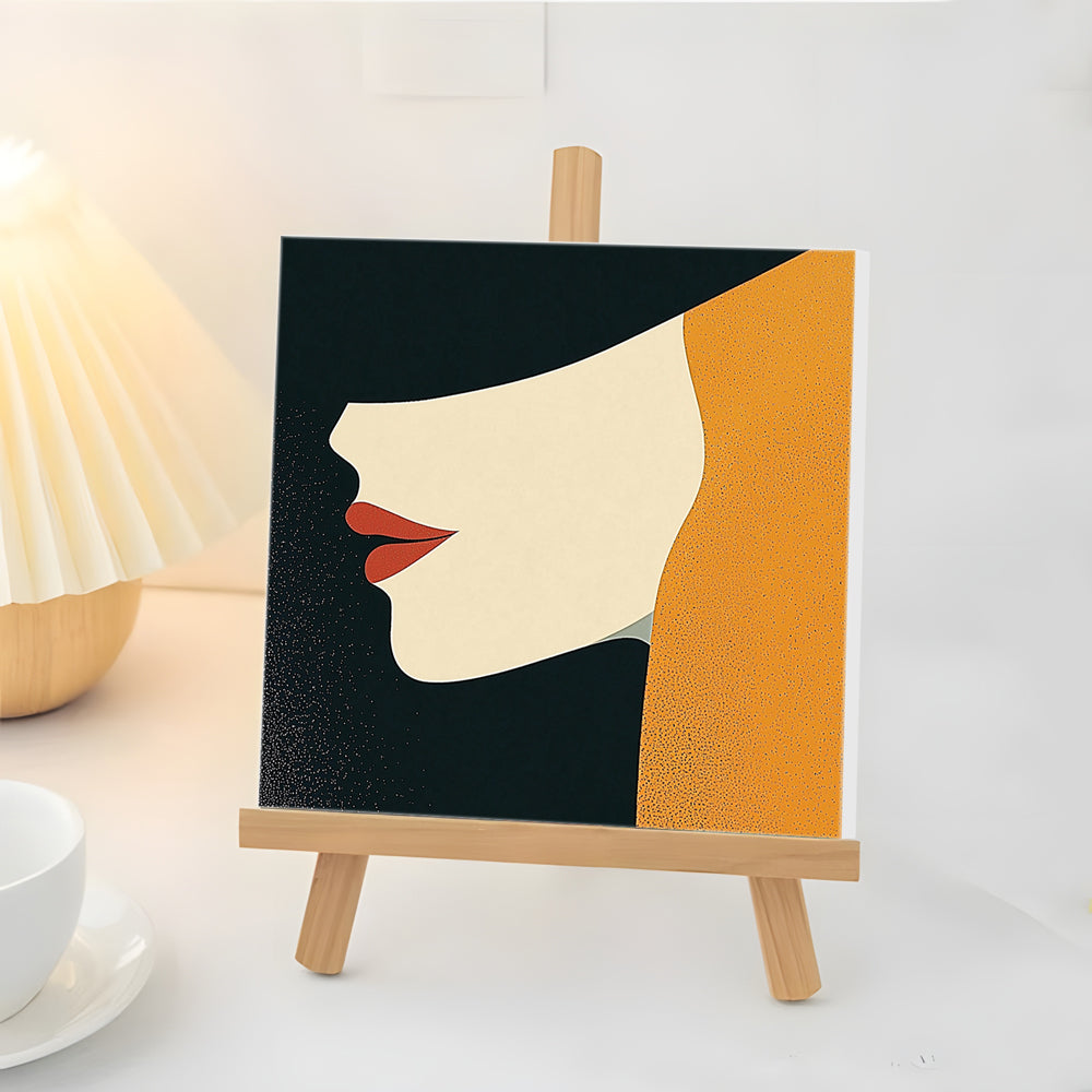 Labios Rojos de Belleza Mini Pintar por Números