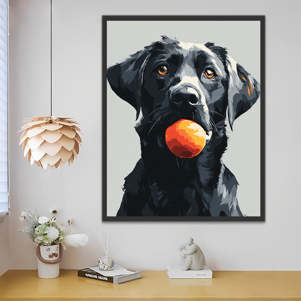 Labrador Negro Pintar por Números
