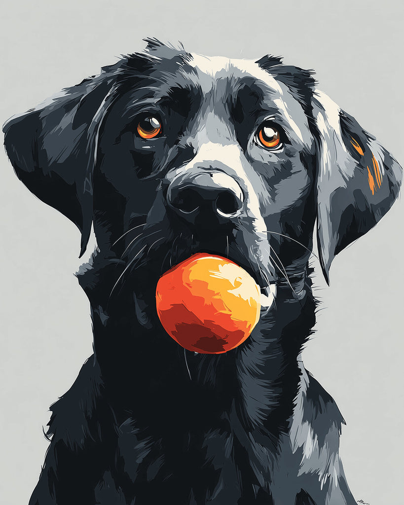 Labrador Negro Pintar por Números