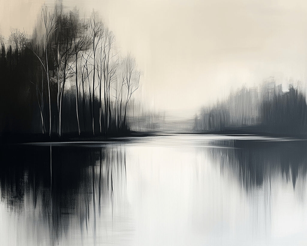 Lago Tranquilo y Bosques Pintar por Números