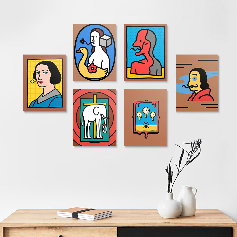 Las Obras de Dalí 6 Partes Mini Pintar por Números