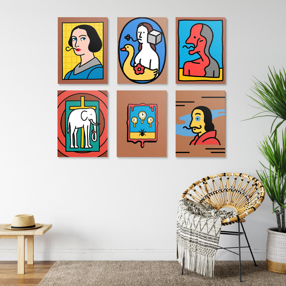 Las Obras de Dalí 6 Partes Mini Pintar por Números