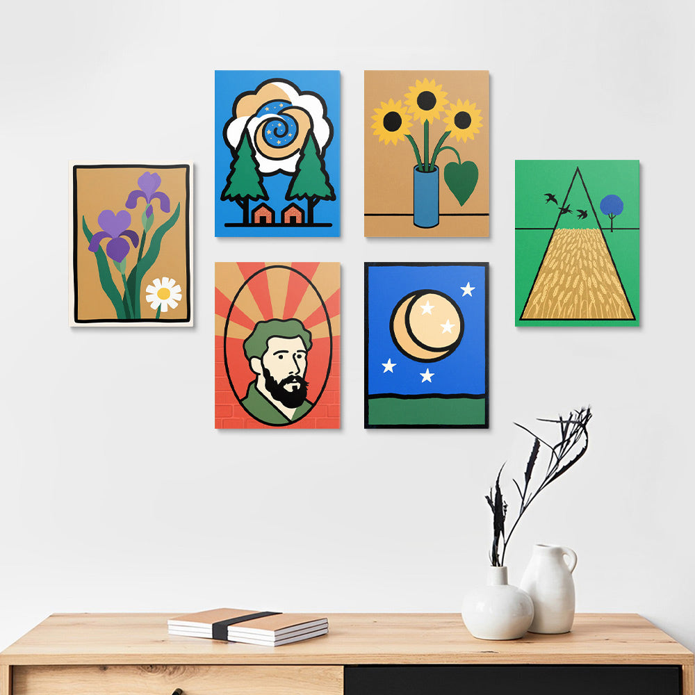 Las Obras Excelentes de Van Gogh 6 Partes Mini Pintar por Números
