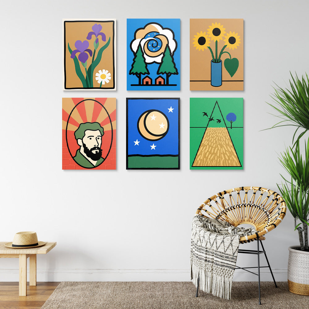 Las Obras Excelentes de Van Gogh 6 Partes Mini Pintar por Números