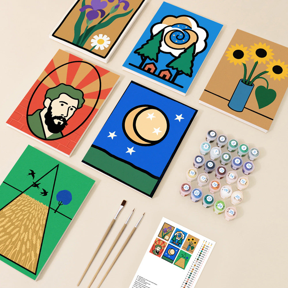 Las Obras Excelentes de Van Gogh 6 Partes Mini Pintar por Números