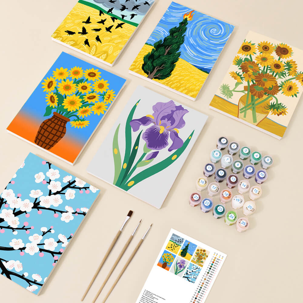 Las Obras Maestras de Van Gogh 6 Partes Mini Pintar por Números
