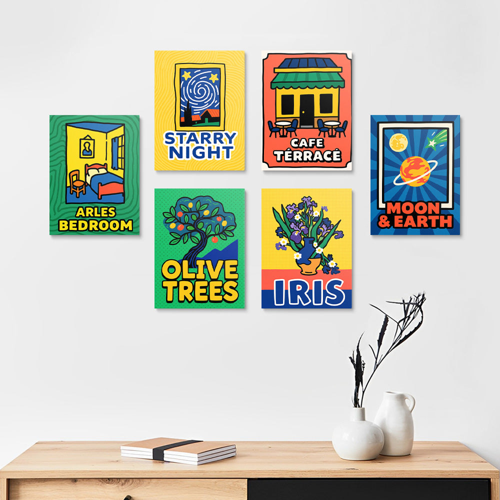 Las Pinturas de Van Gogh 6 Partes Mini Pintar por Números
