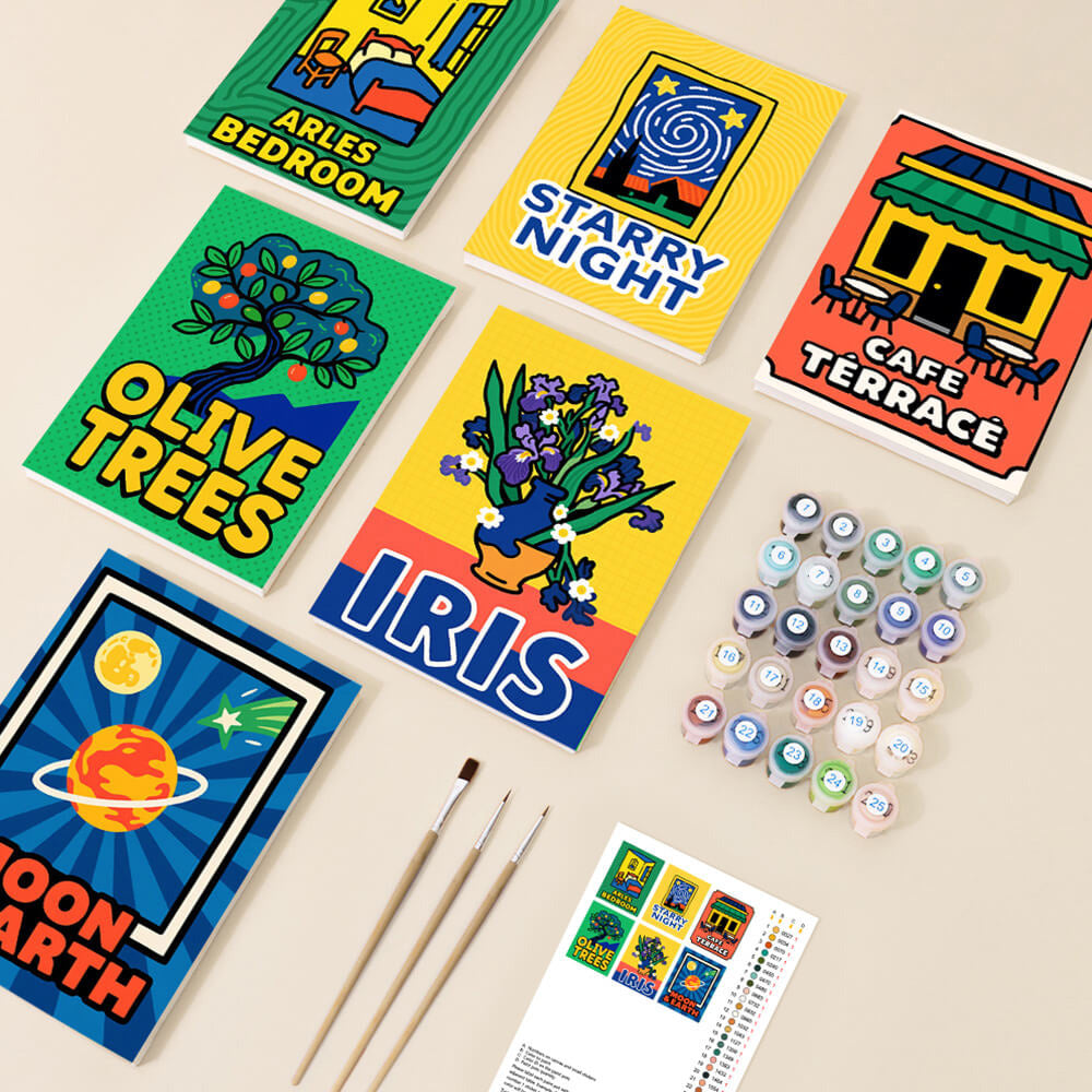 Las Pinturas de Van Gogh 6 Partes Mini Pintar por Números