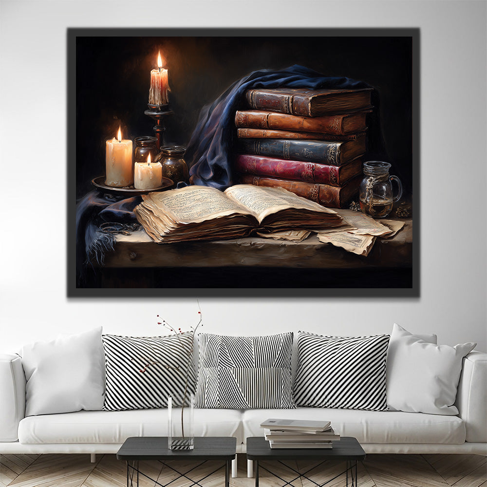 Libros Clásicos a la Luz de las Velas Pintar por Números