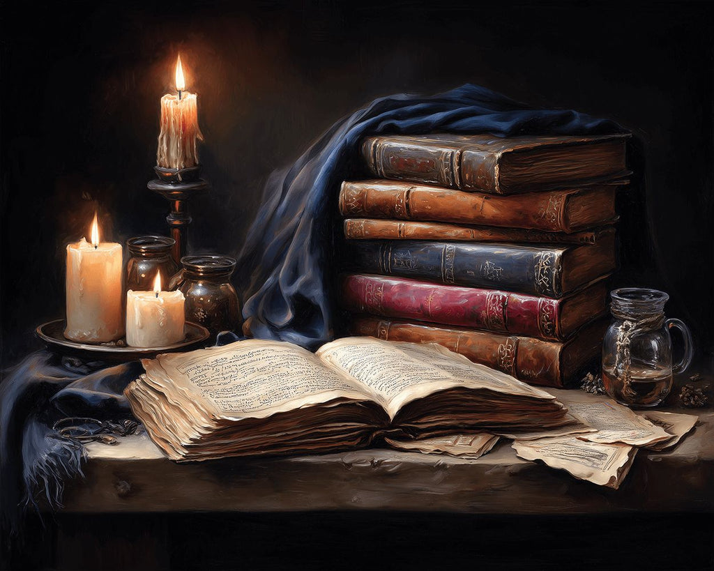 Libros Clásicos a la Luz de las Velas Pintar por Números