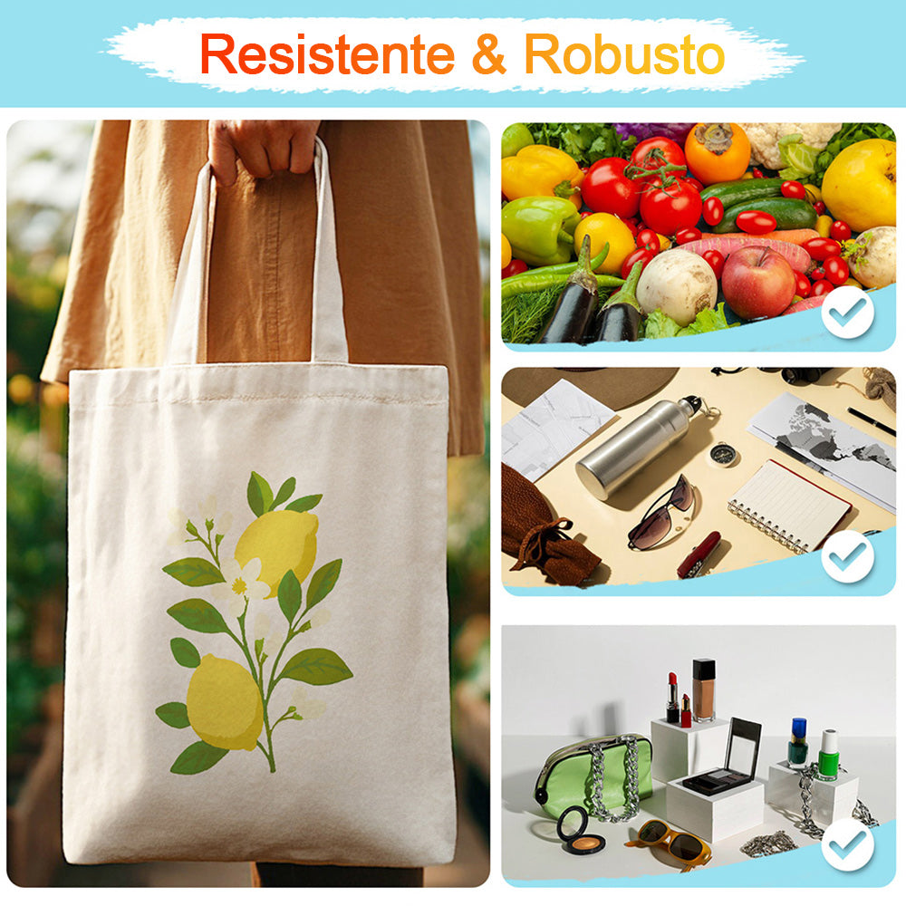 Limones Amarillos y Flores Blancas Bolsa de Lienzo Pintar por Números