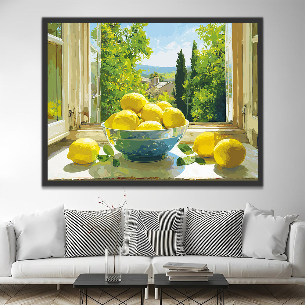 Limones en el Alféizar Pintar por Números