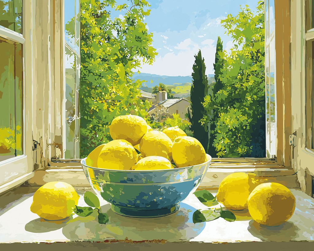 Limones en el Alféizar Pintar por Números