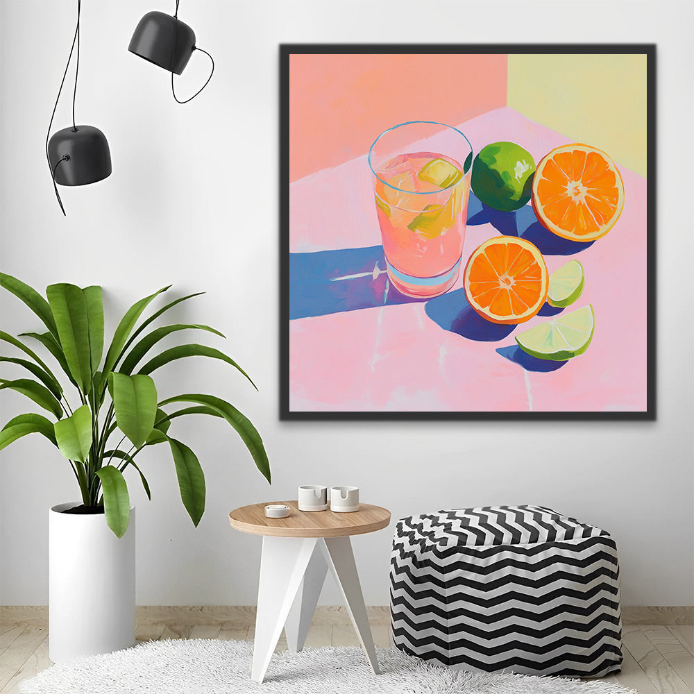 Limones y Bebida Fresca Pintar por Números