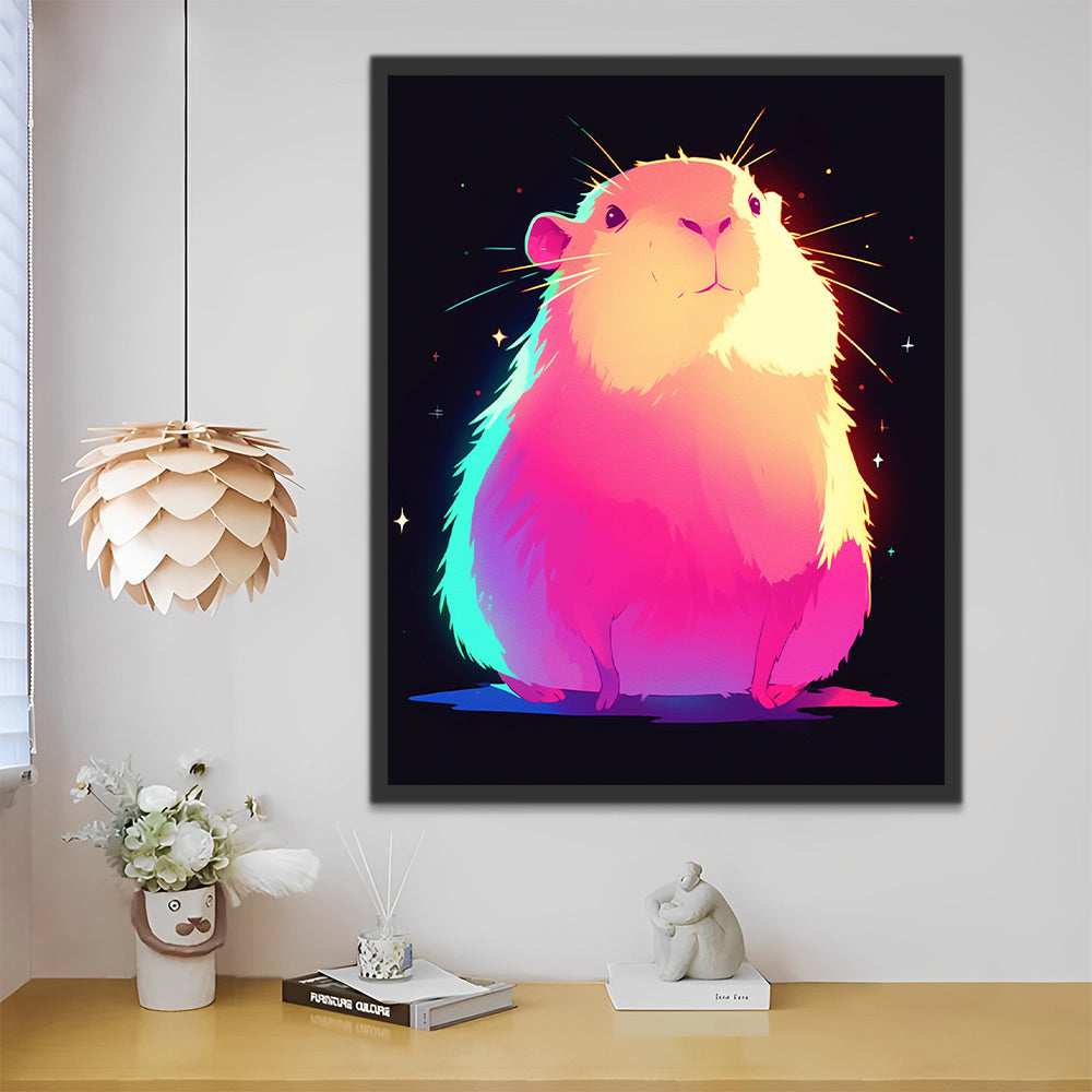 Lindo Estilo de Dibujos Animados de Hámster Pintar por Números