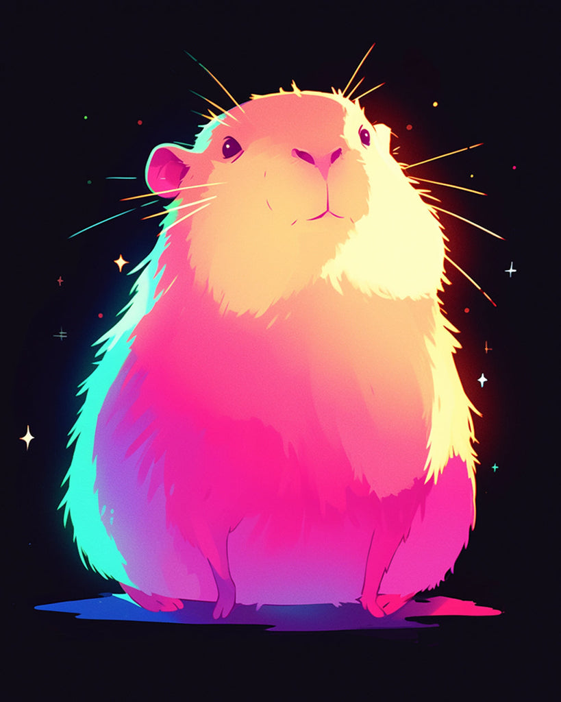 Lindo Estilo de Dibujos Animados de Hámster Pintar por Números
