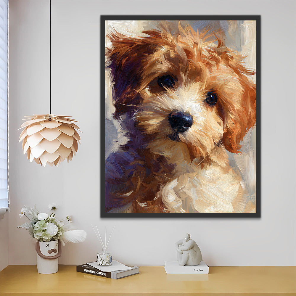 Lindo Perro Maltés Pintar por Números