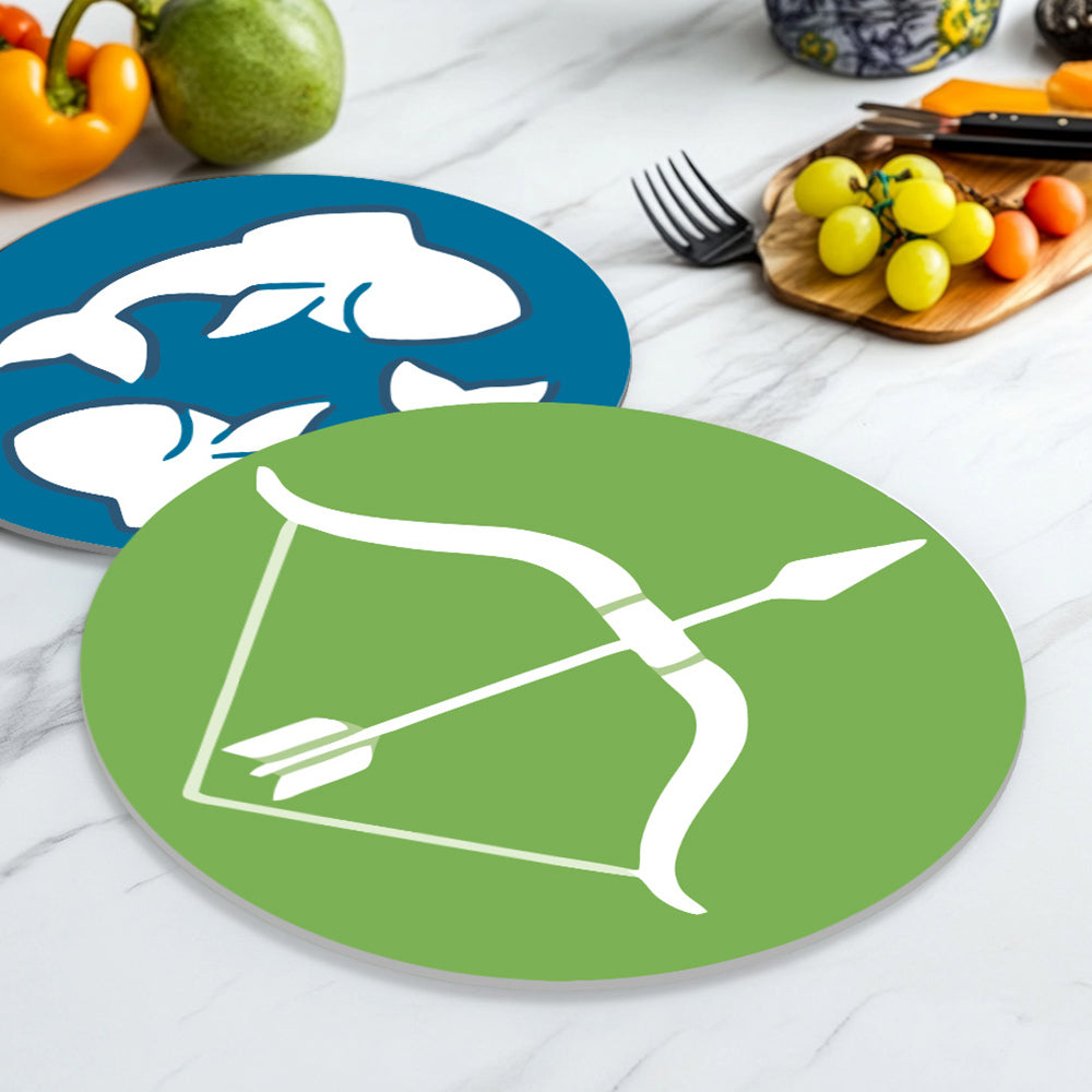Logotipo de Constelación de Dibujos Animados 12 Salvamanteles Pintar por Números