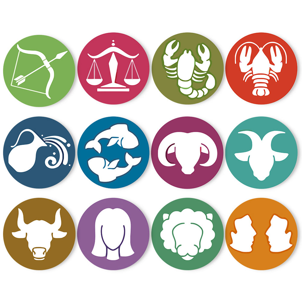 Logotipo de Constelación de Dibujos Animados 12 Salvamanteles Pintar por Números