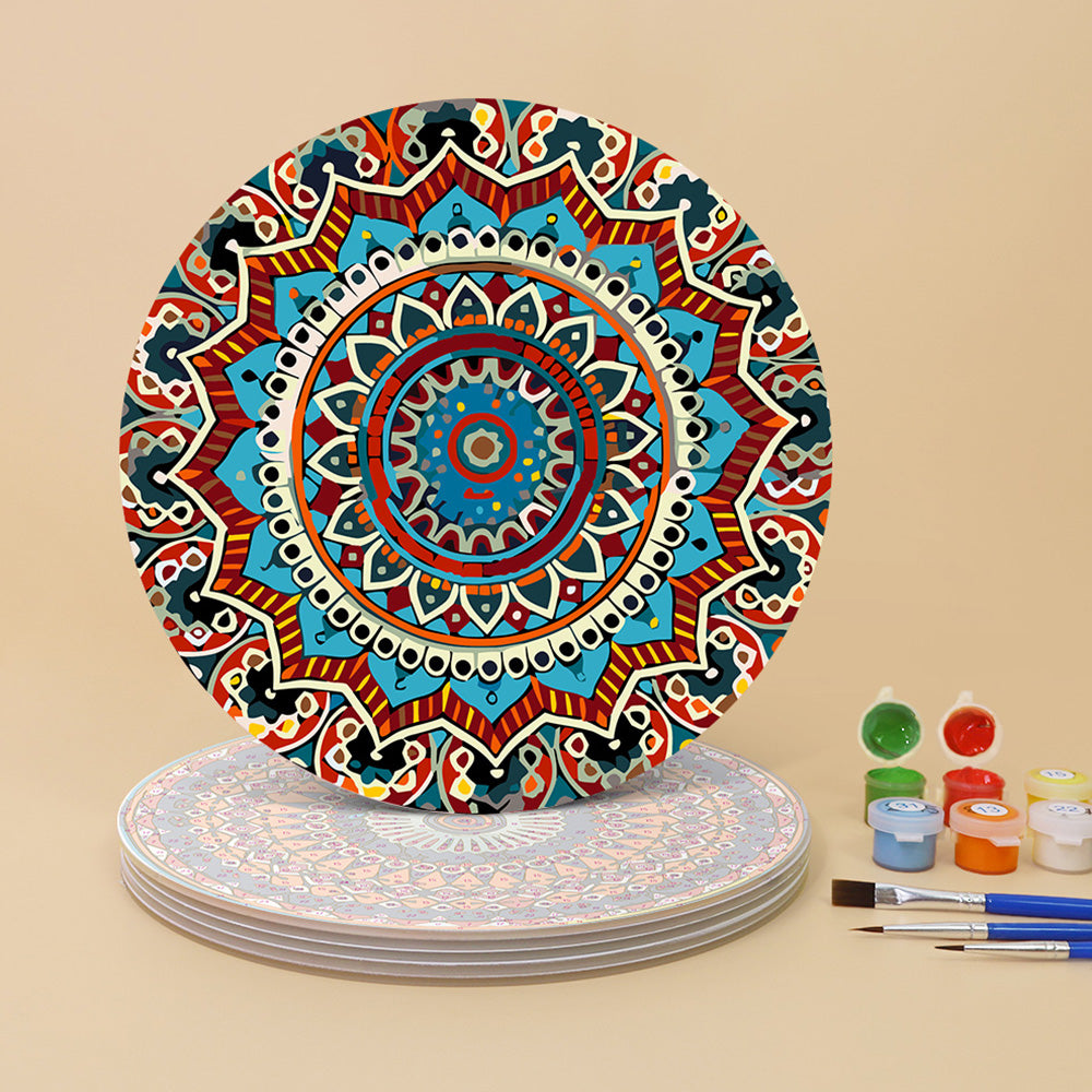 Mandala Complejo 6 Salvamanteles Pintar por Números