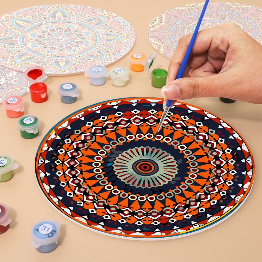 Mandala Complejo 6 Salvamanteles Pintar por Números