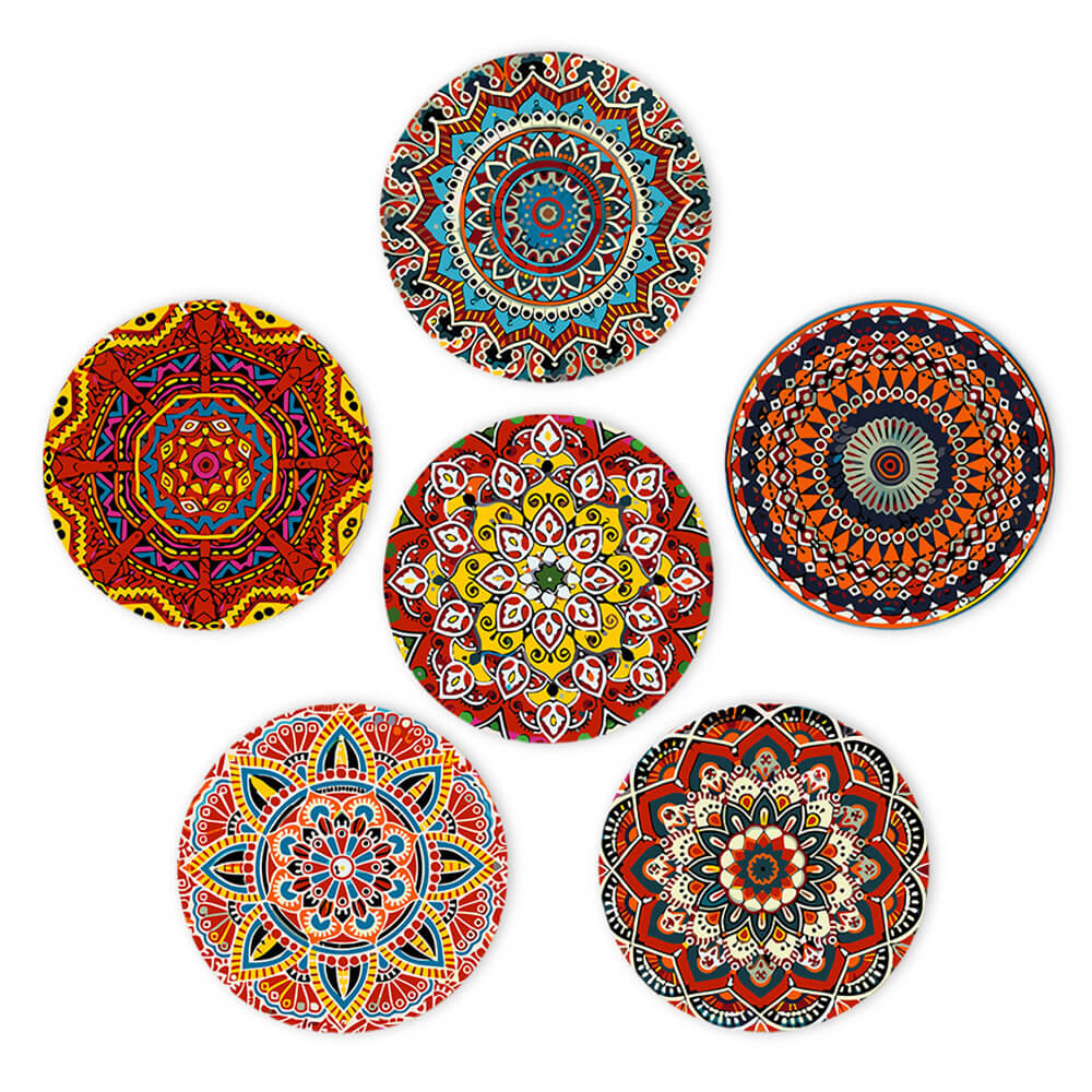 Mandala Complejo 6 Salvamanteles Pintar por Números